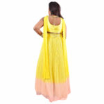 Double-Shade Georgette Lehenga with Kanta  & Beadwork Blouse - Image 4