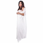 Elevate your style with this graceful White Indo-Western Dhoti Skirt Set - Image 2