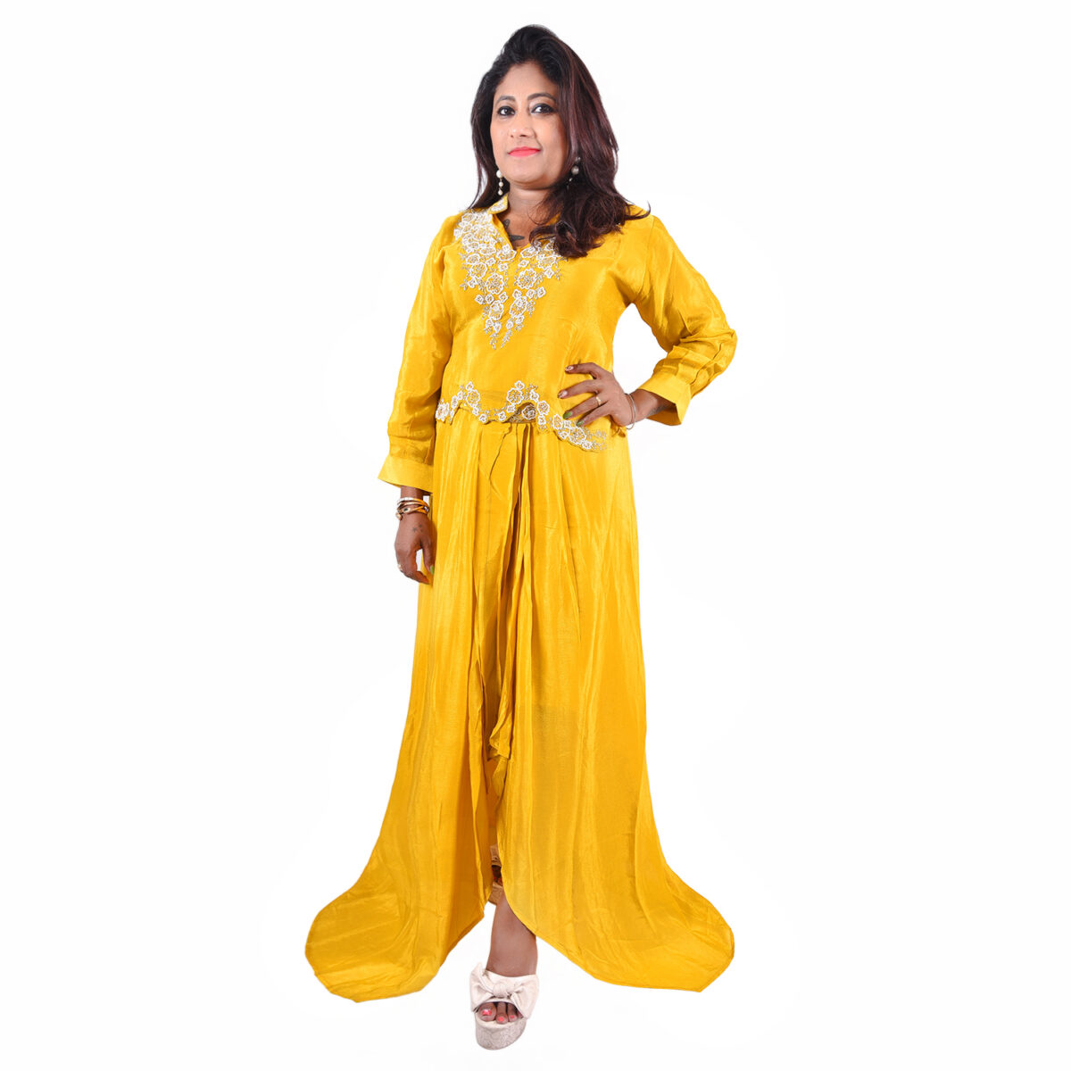 Chic Mustard Indo-Western Set - Image 1