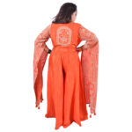 Brick orange raw silk Palazzo set - Image 4