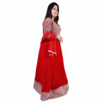 Mirchi Red Georgette Zardosi  Lehenga Set - Image 3