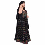 Rich Black Alia Cut Gown - Image 2