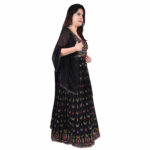 Rich Black Alia Cut Gown - Image 4