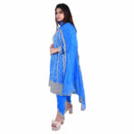 Royal Blue Bandhani Print Peplum Set - Image 3