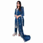 Blue Georgette Salwar Suit Set - Image 3