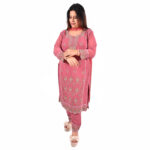 Onion Pink Readymade Salwar Suit  with Dupatta - Image 2