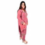 Onion Pink Readymade Salwar Suit  with Dupatta - Image 4