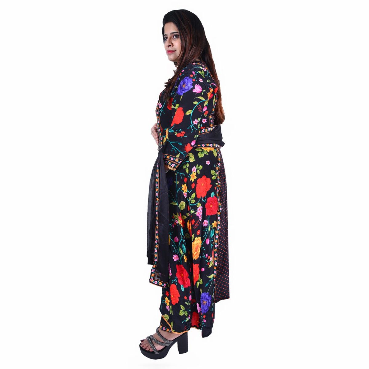 Black Readymade A-Line Dress - Image 2