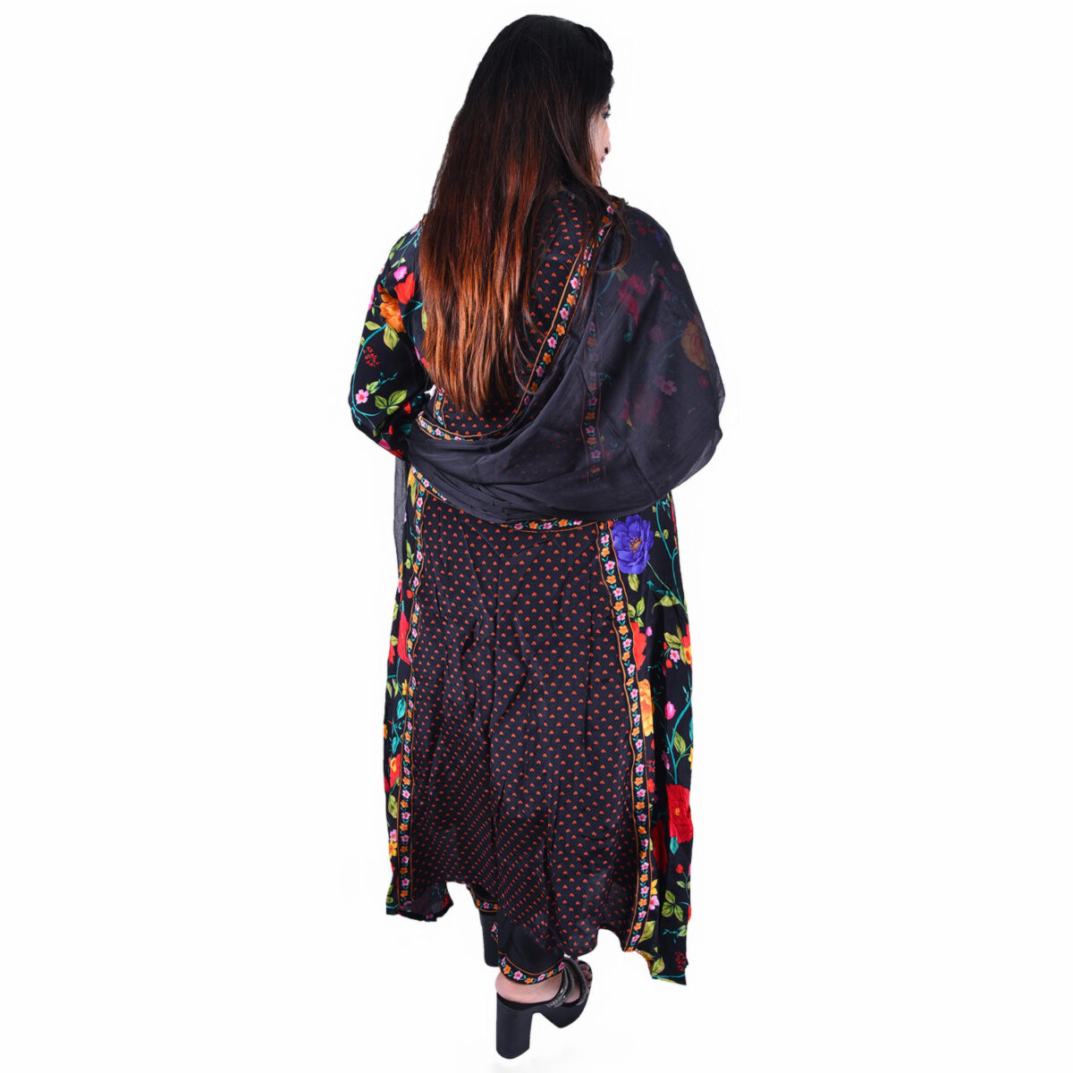 Black Readymade A-Line Dress - Image 3