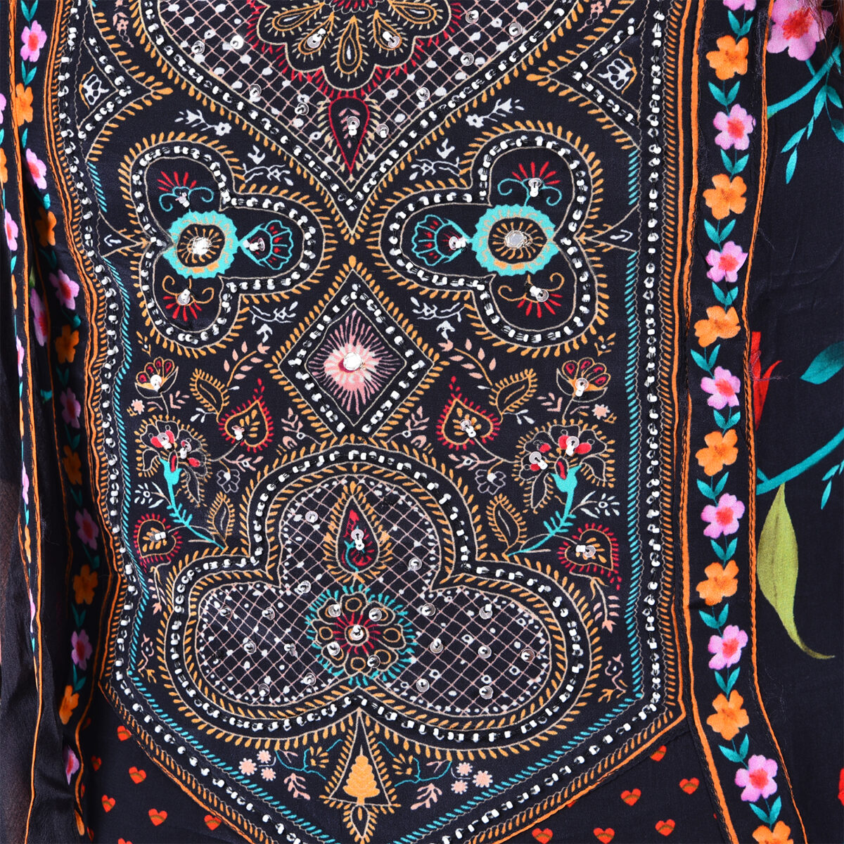 Black Readymade A-Line Dress - Image 4