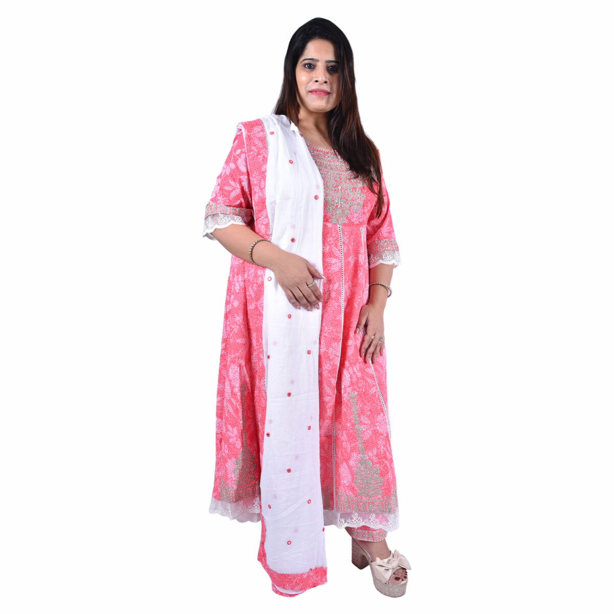 Pink Anarkali Set - Image 3