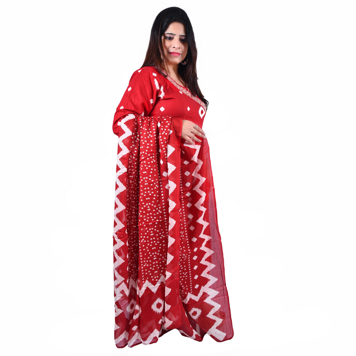 Brick Maroon Anarkali Set - Image 3