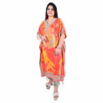 Shaded Orange & Peach Kaftan Set