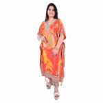 Shaded Orange & Peach Kaftan Set - Image 2