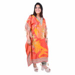Shaded Orange & Peach Kaftan Set - Image 3